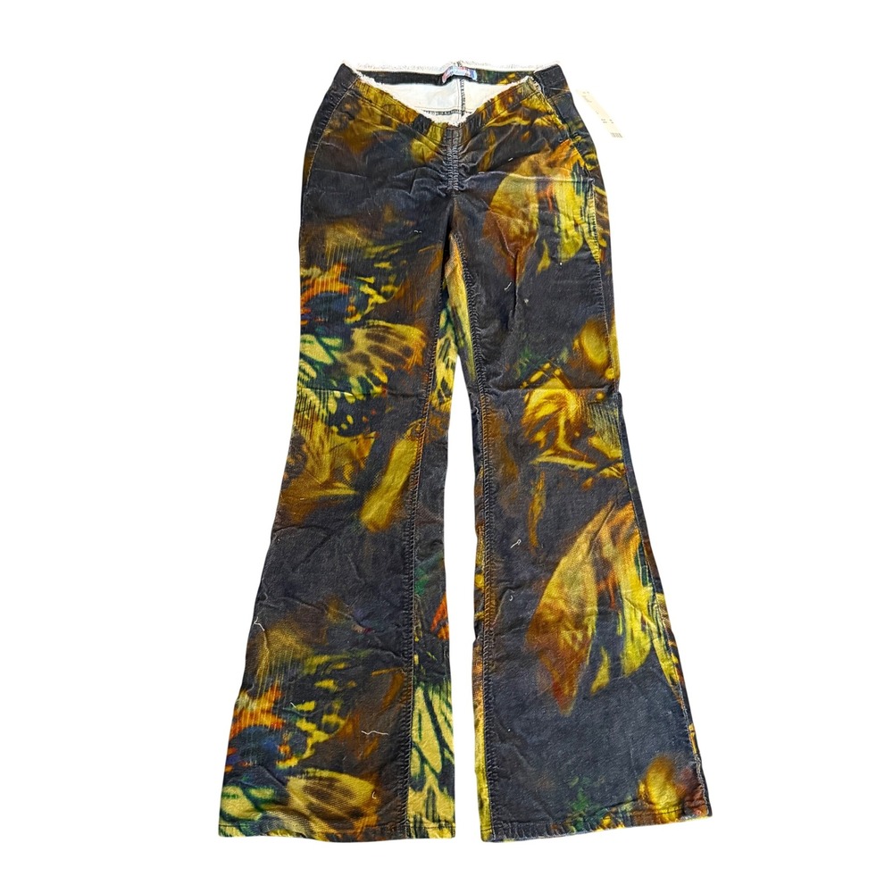 Urban Outfitters Butterfly Print Corduroy Flare Pants Size 31 NWT